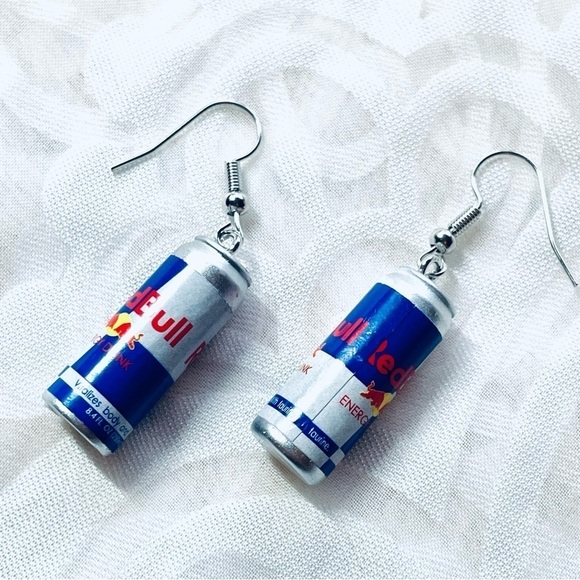 NWT Red Bull Energy Drink Drop Earrings - Picture 2 of 10